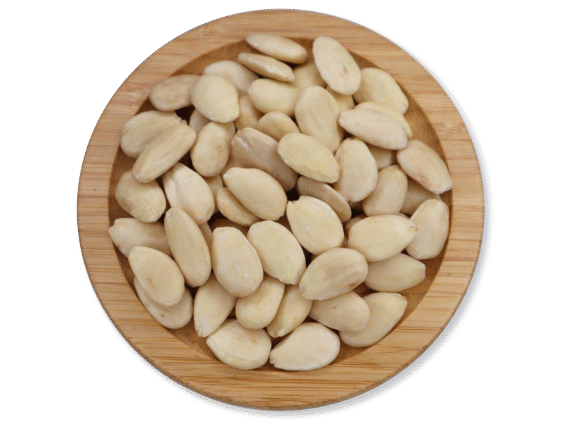 RAW BLANCHED ALMONDS KERNELS WHOLE 20/22