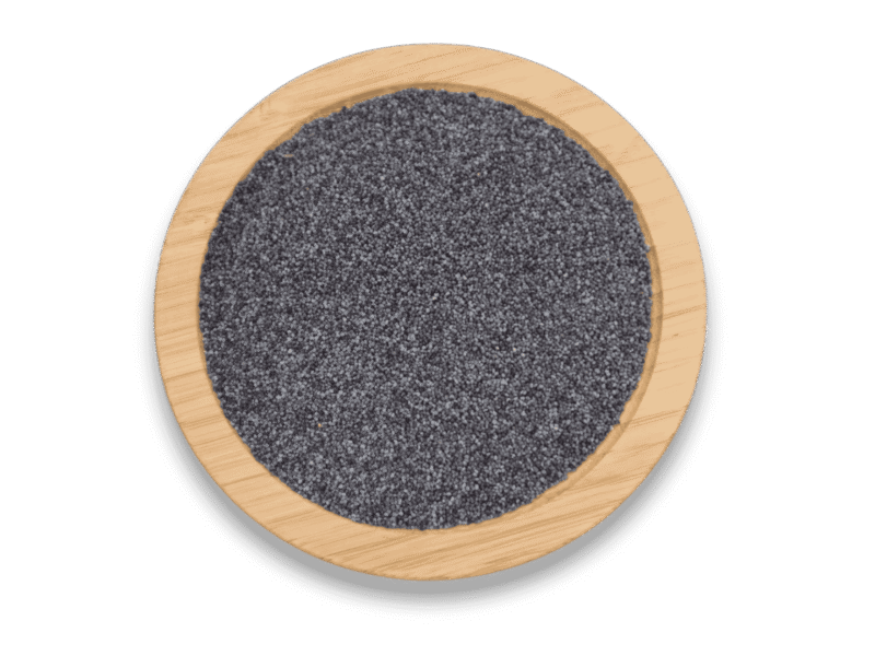 Poppy seeds dried black